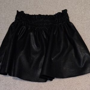 Kids Zara High Waist Faux Leather Skirt Size 5/6 Years